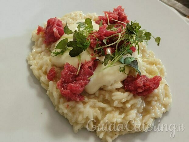 RISOTTO SALSICCIA DI BRA E CREMA DI PARMIGIANO 